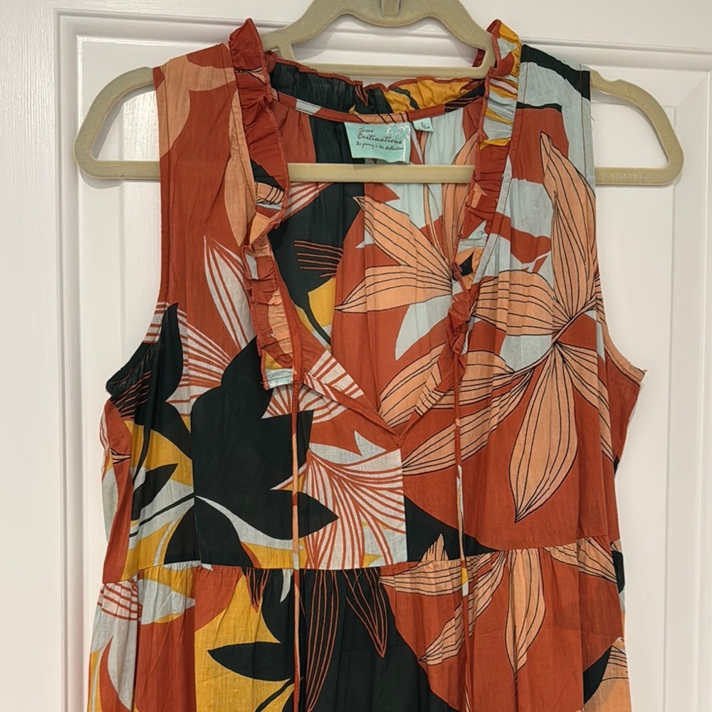 Anthropologie Floral Sleeveless Dress
